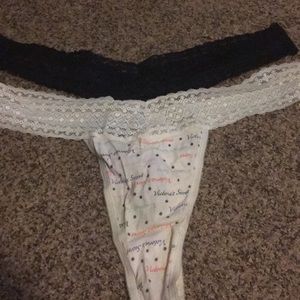 Victoria Secret Low Rise Thong 2 pair